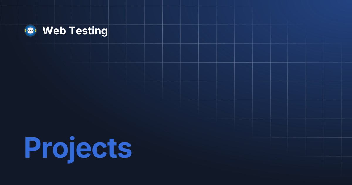 Project-Creation | Web Testing